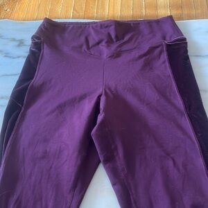 victoria’s secret pink cozy fleece lined yoga pants these are plum in color L